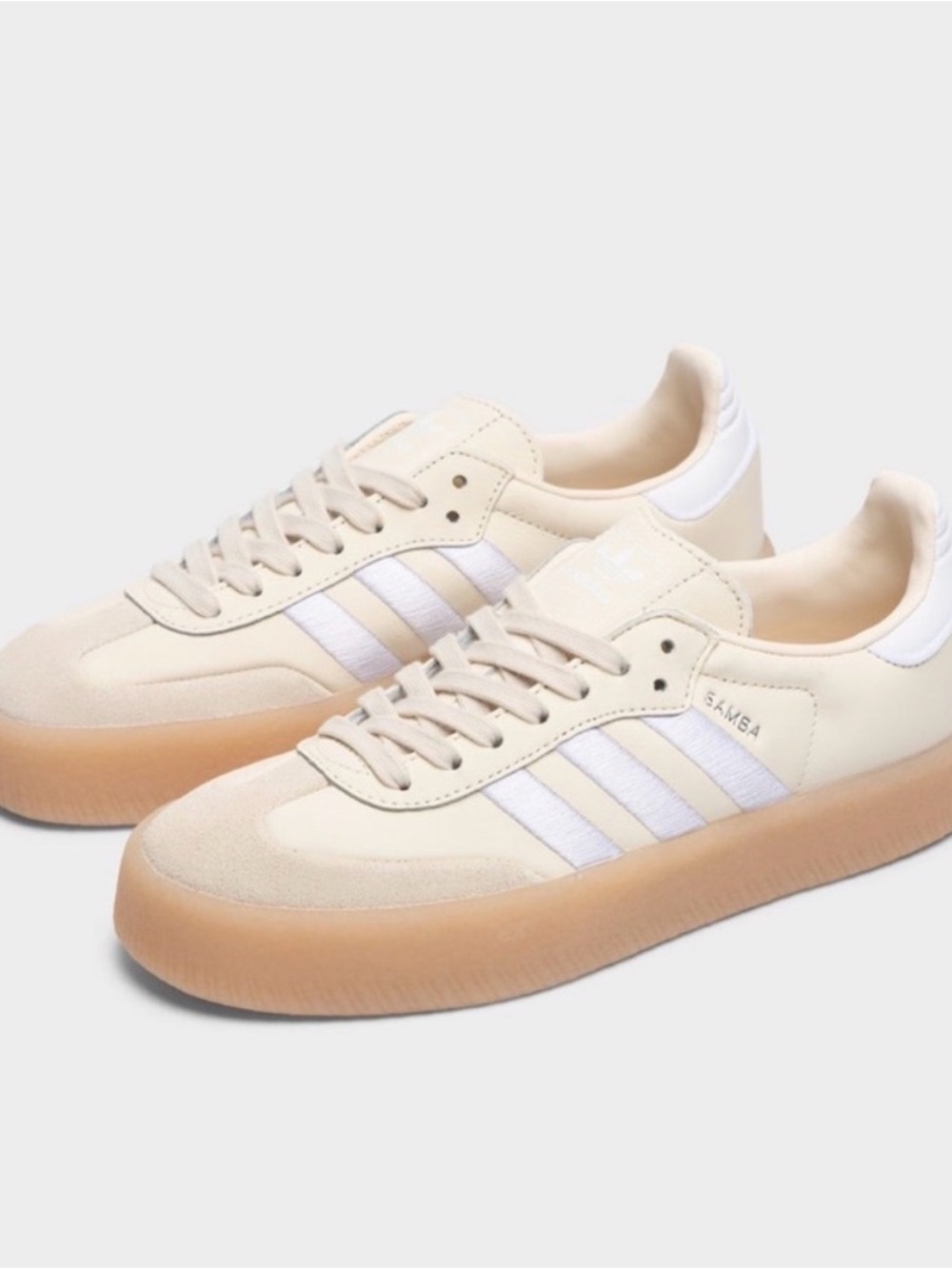 Adidas Samba Shoes Womens Size 7 Wonder White Gum Sneakers